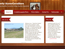 Tablet Screenshot of luvlyacrescavaliers.com